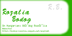 rozalia bodog business card